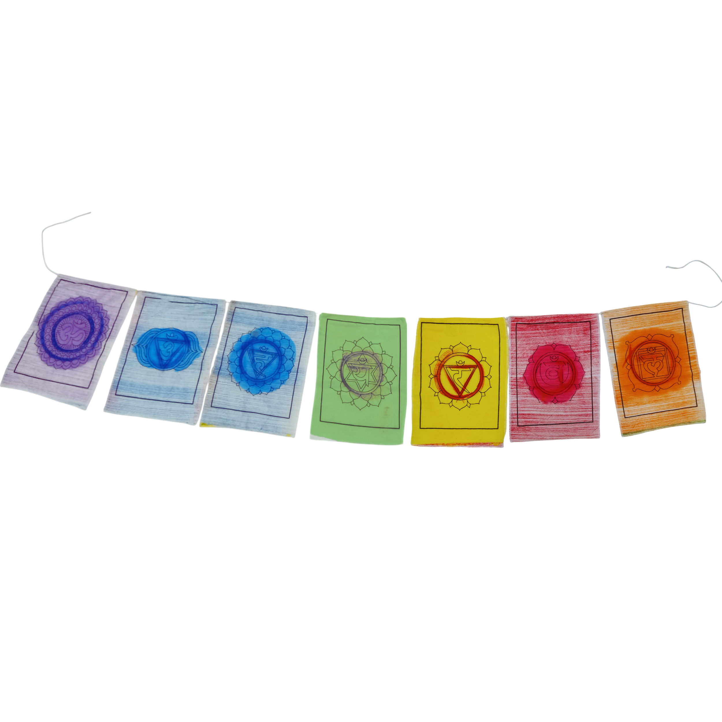 Nage-26-C Cotton Brush paint & chakra Flags